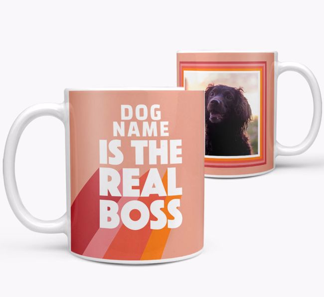 Photo Upload 'Real Boss' - Personalised {breedFullName} Mug